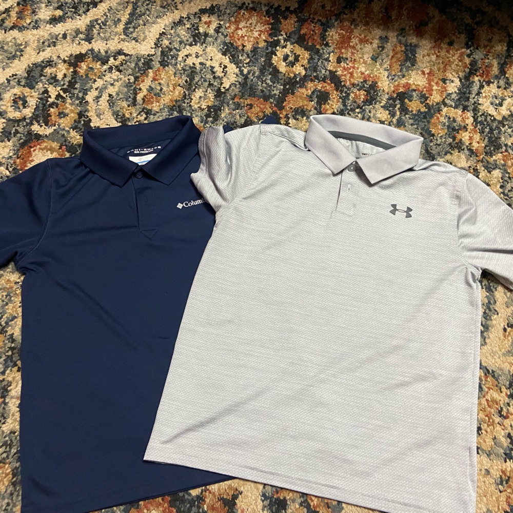 Youth Columbia and under armour polos